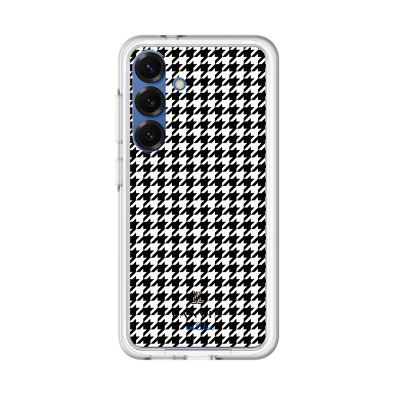 スリムプロテクションプレミアムケース［ Houndstooth Pattern Black with LANVIN en Bleu logo- ランバン 千鳥格子柄 ブラック ］