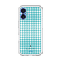 スリムプロテクションプレミアムケース［ Houndstooth Pattern Blue with LANVIN en Bleu logo- ランバン 千鳥格子柄 ブルー ］
