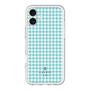 スリムプロテクションプレミアムケース［ Houndstooth Pattern Blue with LANVIN en Bleu logo- ランバン 千鳥格子柄 ブルー ］