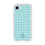 スリムプロテクションプレミアムケース［ Houndstooth Pattern Blue with LANVIN en Bleu logo- ランバン 千鳥格子柄 ブルー ］