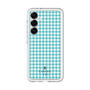 スリムプロテクションプレミアムケース［ Houndstooth Pattern Blue with LANVIN en Bleu logo- ランバン 千鳥格子柄 ブルー ］