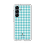 スリムプロテクションプレミアムケース［ Houndstooth Pattern Blue with LANVIN en Bleu logo- ランバン 千鳥格子柄 ブルー ］
