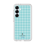 スリムプロテクションプレミアムケース［ Houndstooth Pattern Blue with LANVIN en Bleu logo- ランバン 千鳥格子柄 ブルー ］