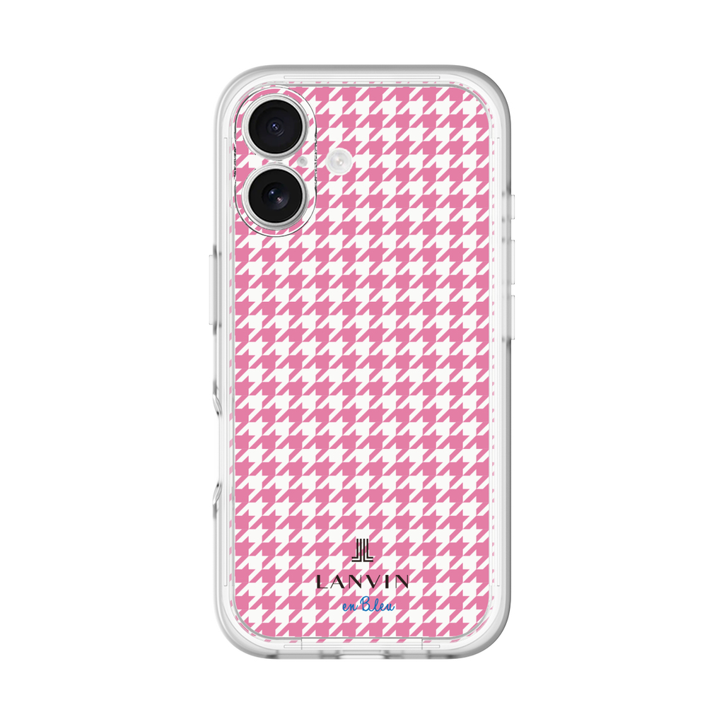 Houndstooth Pattern Pink with LANVIN en Bleu logo- ランバン 千鳥格子柄 ピンク