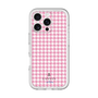 スリムプロテクションプレミアムケース［ Houndstooth Pattern Pink with LANVIN en Bleu logo- ランバン 千鳥格子柄 ピンク ］