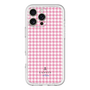 スリムプロテクションプレミアムケース［ Houndstooth Pattern Pink with LANVIN en Bleu logo- ランバン 千鳥格子柄 ピンク ］