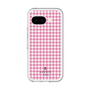 スリムプロテクションプレミアムケース［ Houndstooth Pattern Pink with LANVIN en Bleu logo- ランバン 千鳥格子柄 ピンク ］