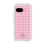 スリムプロテクションプレミアムケース［ Houndstooth Pattern Pink with LANVIN en Bleu logo- ランバン 千鳥格子柄 ピンク ］