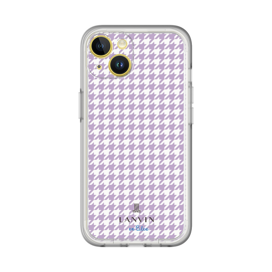 スリムプロテクションプレミアムケース［ Houndstooth Pattern Purple -with LANVIN en Bleu logo ランバン 千鳥格子柄 パープル ］