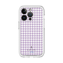 スリムプロテクションプレミアムケース［ Houndstooth Pattern Purple -with LANVIN en Bleu logo ランバン 千鳥格子柄 パープル ］