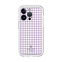 スリムプロテクションプレミアムケース［ Houndstooth Pattern Purple -with LANVIN en Bleu logo ランバン 千鳥格子柄 パープル ］