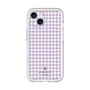 スリムプロテクションプレミアムケース［ Houndstooth Pattern Purple -with LANVIN en Bleu logo ランバン 千鳥格子柄 パープル ］