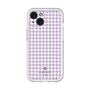 スリムプロテクションプレミアムケース［ Houndstooth Pattern Purple -with LANVIN en Bleu logo ランバン 千鳥格子柄 パープル ］