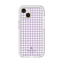 スリムプロテクションプレミアムケース［ Houndstooth Pattern Purple -with LANVIN en Bleu logo ランバン 千鳥格子柄 パープル ］