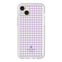 スリムプロテクションプレミアムケース［ Houndstooth Pattern Purple -with LANVIN en Bleu logo ランバン 千鳥格子柄 パープル ］