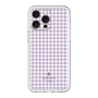 スリムプロテクションプレミアムケース［ Houndstooth Pattern Purple -with LANVIN en Bleu logo ランバン 千鳥格子柄 パープル ］