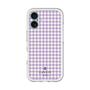 スリムプロテクションプレミアムケース［ Houndstooth Pattern Purple -with LANVIN en Bleu logo ランバン 千鳥格子柄 パープル ］
