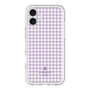 スリムプロテクションプレミアムケース［ Houndstooth Pattern Purple -with LANVIN en Bleu logo ランバン 千鳥格子柄 パープル ］