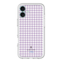 スリムプロテクションプレミアムケース［ Houndstooth Pattern Purple -with LANVIN en Bleu logo ランバン 千鳥格子柄 パープル ］