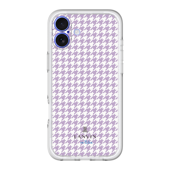 スリムプロテクションプレミアムケース［ Houndstooth Pattern Purple -with LANVIN en Bleu logo ランバン 千鳥格子柄 パープル ］