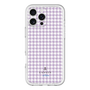 スリムプロテクションプレミアムケース［ Houndstooth Pattern Purple -with LANVIN en Bleu logo ランバン 千鳥格子柄 パープル ］