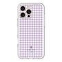 スリムプロテクションプレミアムケース［ Houndstooth Pattern Purple -with LANVIN en Bleu logo ランバン 千鳥格子柄 パープル ］