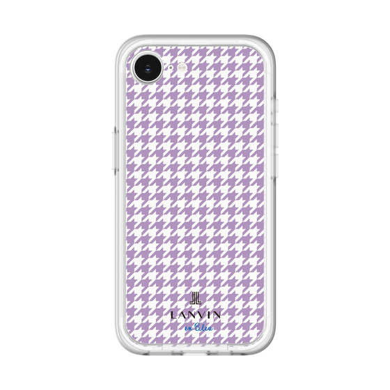 スリムプロテクションプレミアムケース［ Houndstooth Pattern Purple -with LANVIN en Bleu logo ランバン 千鳥格子柄 パープル ］