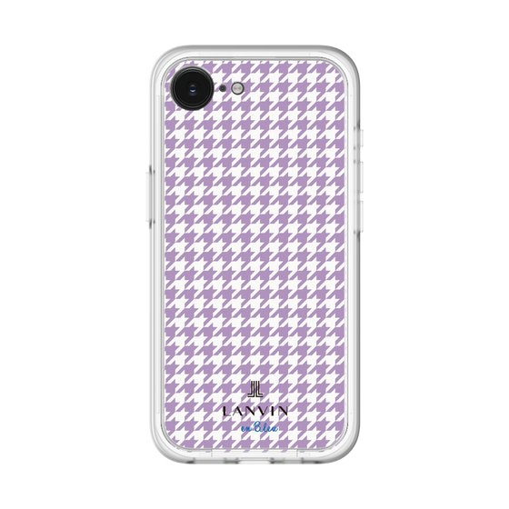 スリムプロテクションプレミアムケース［ Houndstooth Pattern Purple -with LANVIN en Bleu logo ランバン 千鳥格子柄 パープル ］