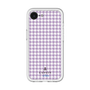 スリムプロテクションプレミアムケース［ Houndstooth Pattern Purple -with LANVIN en Bleu logo ランバン 千鳥格子柄 パープル ］