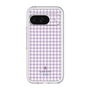 スリムプロテクションプレミアムケース［ Houndstooth Pattern Purple -with LANVIN en Bleu logo ランバン 千鳥格子柄 パープル ］