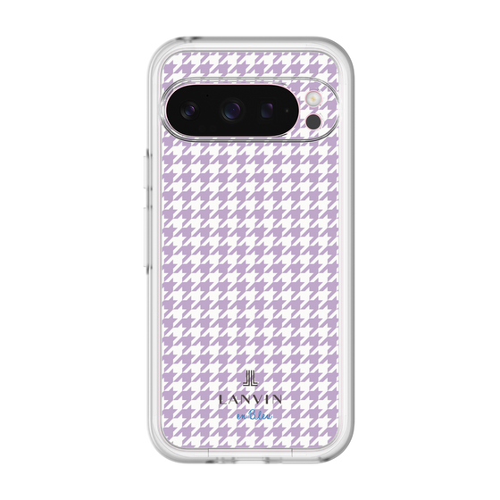 スリムプロテクションプレミアムケース［ Houndstooth Pattern Purple -with LANVIN en Bleu logo ランバン 千鳥格子柄 パープル ］