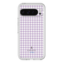 スリムプロテクションプレミアムケース［ Houndstooth Pattern Purple -with LANVIN en Bleu logo ランバン 千鳥格子柄 パープル ］