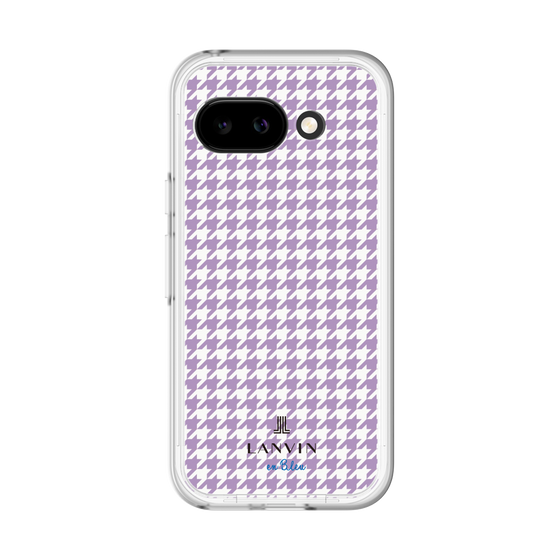 スリムプロテクションプレミアムケース［ Houndstooth Pattern Purple -with LANVIN en Bleu logo ランバン 千鳥格子柄 パープル ］