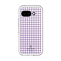 スリムプロテクションプレミアムケース［ Houndstooth Pattern Purple -with LANVIN en Bleu logo ランバン 千鳥格子柄 パープル ］