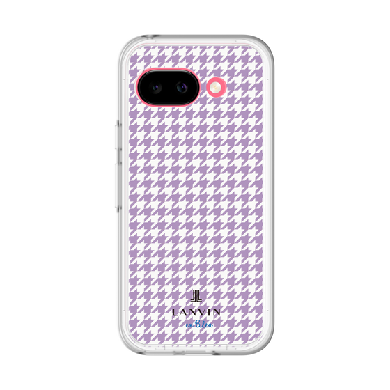 スリムプロテクションプレミアムケース［ Houndstooth Pattern Purple -with LANVIN en Bleu logo ランバン 千鳥格子柄 パープル ］