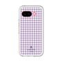 スリムプロテクションプレミアムケース［ Houndstooth Pattern Purple -with LANVIN en Bleu logo ランバン 千鳥格子柄 パープル ］