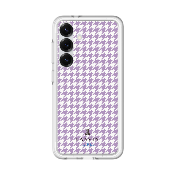 スリムプロテクションプレミアムケース［ Houndstooth Pattern Purple -with LANVIN en Bleu logo ランバン 千鳥格子柄 パープル ］