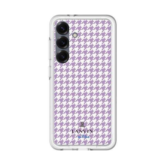 スリムプロテクションプレミアムケース［ Houndstooth Pattern Purple -with LANVIN en Bleu logo ランバン 千鳥格子柄 パープル ］