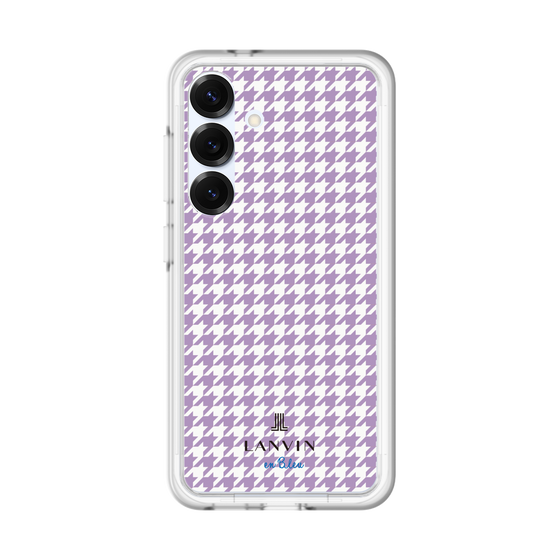 スリムプロテクションプレミアムケース［ Houndstooth Pattern Purple -with LANVIN en Bleu logo ランバン 千鳥格子柄 パープル ］