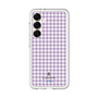 スリムプロテクションプレミアムケース［ Houndstooth Pattern Purple -with LANVIN en Bleu logo ランバン 千鳥格子柄 パープル ］
