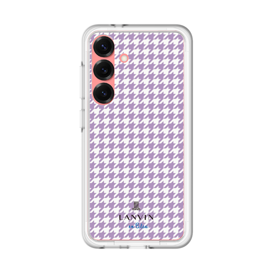 スリムプロテクションプレミアムケース［ Houndstooth Pattern Purple -with LANVIN en Bleu logo ランバン 千鳥格子柄 パープル ］