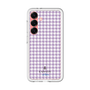 スリムプロテクションプレミアムケース［ Houndstooth Pattern Purple -with LANVIN en Bleu logo ランバン 千鳥格子柄 パープル ］