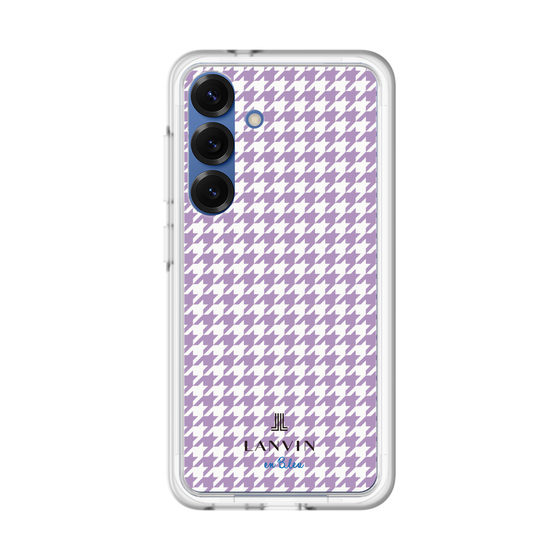 スリムプロテクションプレミアムケース［ Houndstooth Pattern Purple -with LANVIN en Bleu logo ランバン 千鳥格子柄 パープル ］