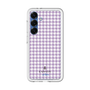スリムプロテクションプレミアムケース［ Houndstooth Pattern Purple -with LANVIN en Bleu logo ランバン 千鳥格子柄 パープル ］