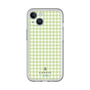 スリムプロテクションプレミアムケース［ Houndstooth Pattern Green with LANVIN en Bleu logo- ランバン 千鳥格子柄 グリーン ］