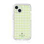 スリムプロテクションプレミアムケース［ Houndstooth Pattern Green with LANVIN en Bleu logo- ランバン 千鳥格子柄 グリーン ］