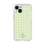 スリムプロテクションプレミアムケース［ Houndstooth Pattern Green with LANVIN en Bleu logo- ランバン 千鳥格子柄 グリーン ］