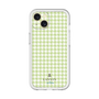 スリムプロテクションプレミアムケース［ Houndstooth Pattern Green with LANVIN en Bleu logo- ランバン 千鳥格子柄 グリーン ］