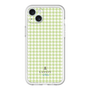 スリムプロテクションプレミアムケース［ Houndstooth Pattern Green with LANVIN en Bleu logo- ランバン 千鳥格子柄 グリーン ］