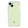 スリムプロテクションプレミアムケース［ Houndstooth Pattern Green with LANVIN en Bleu logo- ランバン 千鳥格子柄 グリーン ］